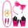 Accessoires 80er Jahre neon pink