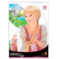 Märchenperücke mit langem Zopf blond