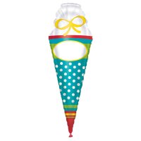 Folienballon Schultüte 35x111cm personalisierbar