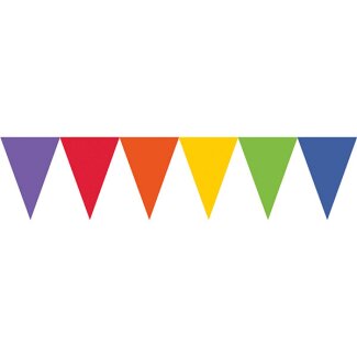 Wimpelkette 4,5m Regenbogen