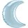 Folienballon Mondsichel D66cm pastelblau