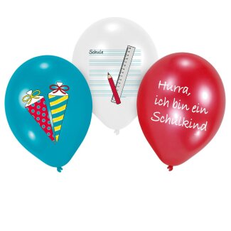 Luftballons Schulanfang 28cm 6er