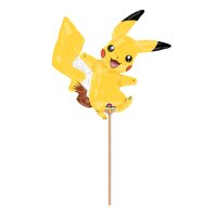 Folienballon Pikachu luftgefüllt am Papierstab