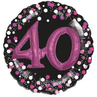 Folienballon Sparkling 40 3D pink