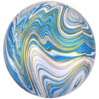 Folienballon Marblez blau Ø40 cm