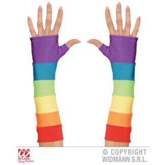 Handschuhe Regenbogen fingerlos, One Size für