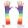 Handschuhe Regenbogen fingerlos, One Size für