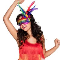 Augenmaske Regenbogen Glitzer