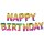 Folienballon Girlande Happy Birthday 30 cm x 8 m