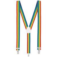 Accessoires Rainbow Brille, Hosenträger & Fliege