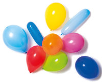 Luftballons Farben- und Formenmix mit Pumpe 10er