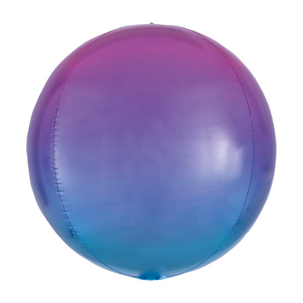 Folienballon Orbz Ombré rot/blau