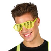 Atzenbrille Neon gelb