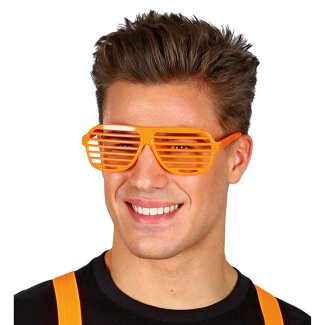 Atzenbrille Neon Unisex orange