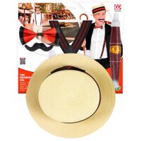Accessoires Wilde 20er Strohhut Hosenträger