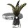 Silbriger Stirnband mit Pailletten, Feder und