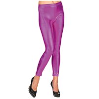 Metallic-Leggings lila Gr. L/XL