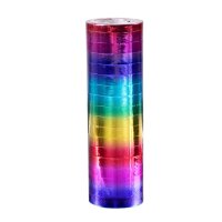 Luftschlangen Regenbogen metallic 4 m 2 Stück