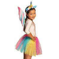 Einhornfee Set Tiara, Flügel & Tutu