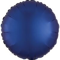 Folienballon rund D43cm Seidenglanz marineblau