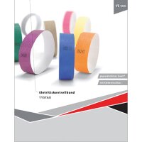 Eintrittsband neonorange 25cm x 20mm, 100 Stück