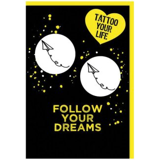 Temporäres Tattoo Plane Dreams