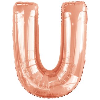 Folienballon Buchstabe U roségold 69,5x86cm