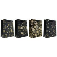 Geschenktaschen Black 175x235x80mm 4fach