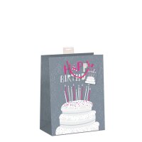 Geschenktasche Happy Birthday Torte 18 x 23 x 10 cm