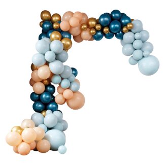 DIY Ballongirlande petrol & gold