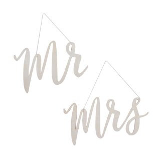 Holzschilder Mr. and Mrs.