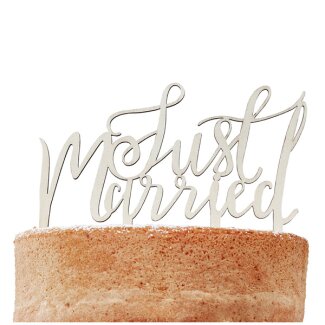 Tortenaufsatz Holz Just Married