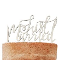 Tortenaufsatz Holz Just Married
