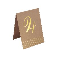 Tischnummern Kraftpapier 1 - 12