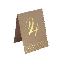 Tischnummern Kraftpapier 1 - 12