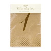 Tischnummern Kraftpapier 1 - 12