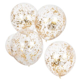 Konfettiballons Goldfolie