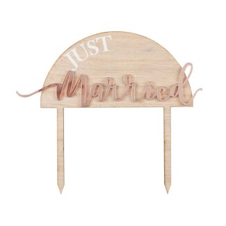 Tortenaufsatz Just Married A Touch Of Pampas