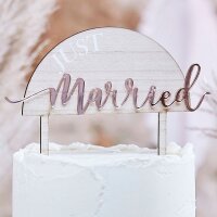 Tortenaufsatz Just Married A Touch Of Pampas