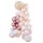 Ballongirlande Fächer weiß/pfirsich/roségold