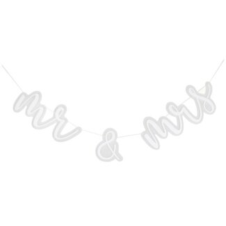 Girlande Acryl Mr. & Mrs.