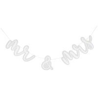 Girlande Acryl Mr. & Mrs.