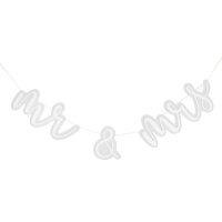 Girlande Acryl Mr. & Mrs.