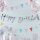 Girlande Happy Birthday silber