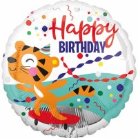 Folienballon Happy Tiger Geburtstag D43cm