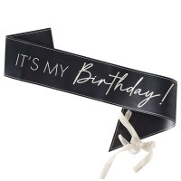 Schärpe Its my Birthday schwarz