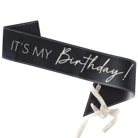 Schärpe Its my Birthday schwarz