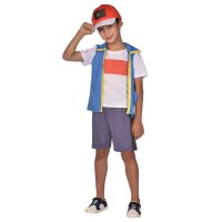 Kinderkostüm Pokémon Ash Oberteil Gr.104-116