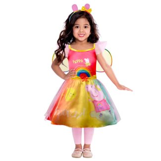 Kinderkostüm Peppa Regenbogenkleid Gr. 116