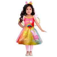 Kinderkostüm Peppa Regenbogenkleid Gr. 116